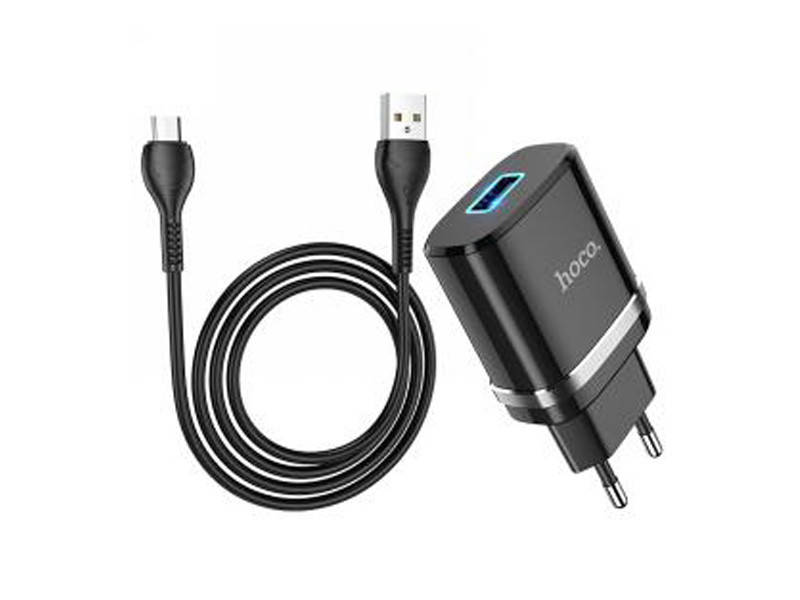 

Зарядное устройство 220В USBx1 с кабелем USB - micro USB Hoco N1 Ardent 120шт 9938