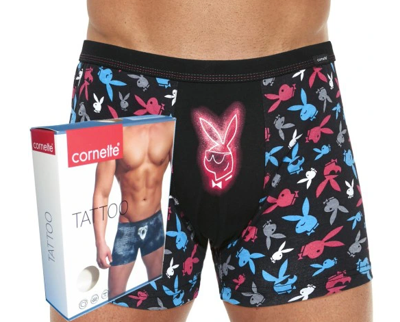 

Мужские трусы боксеры шорты Cornette Tattoo Bunny