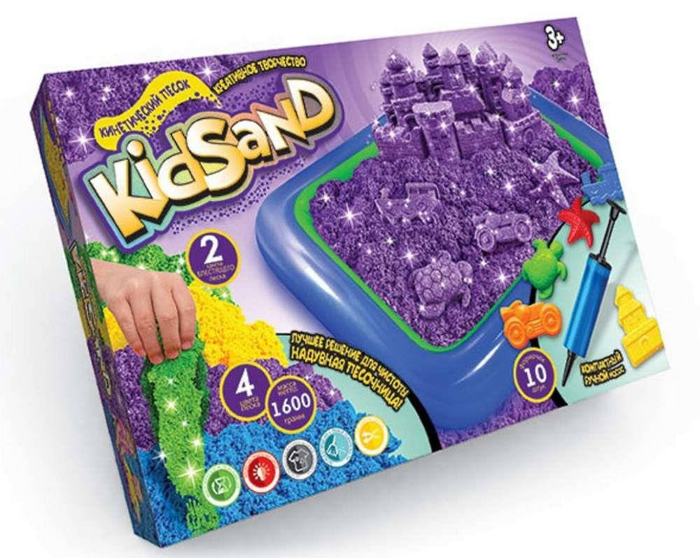

Кинетический песок "Kid Sand", 1600г+песочнница, KS-02-01, Песочный