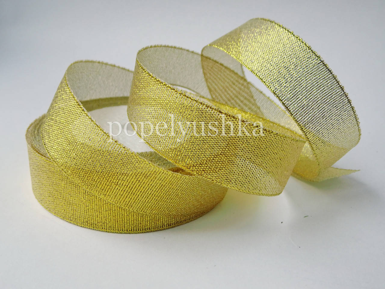 

Лента парчовая 2,5см золотистая, Золотистый