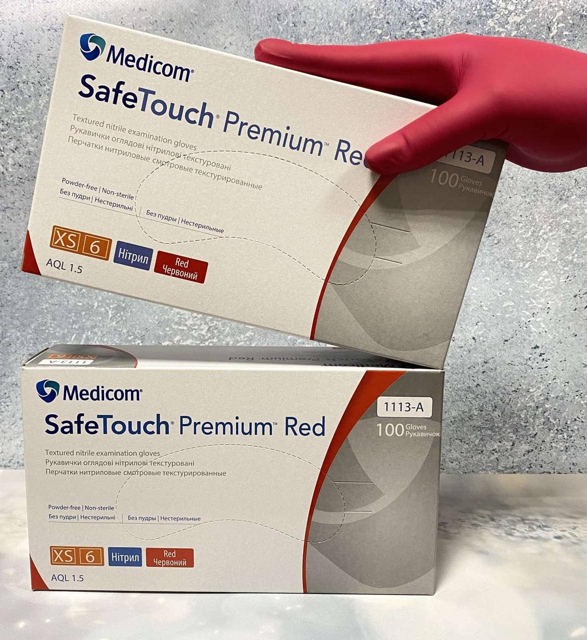 

КРАСНЫЕ НИТРИЛОВЫЕ ПЕРЧАТКИ MEDICOM SAFETOUCH ADVANCED RED, Красный