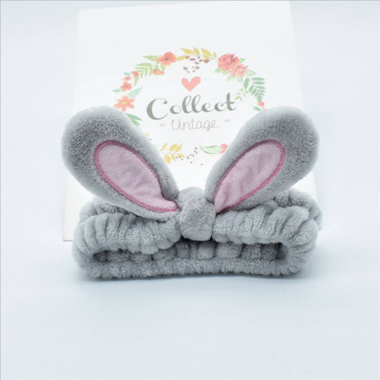 

Повязка для волос Зайчик серая, Серый