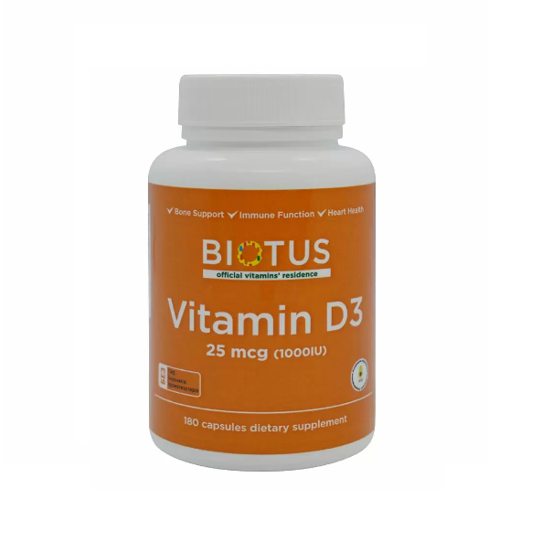 

Витамин Д3, Vitamin D3, Biotus, 1000 МЕ, 180 капсул (BIO-530067 )