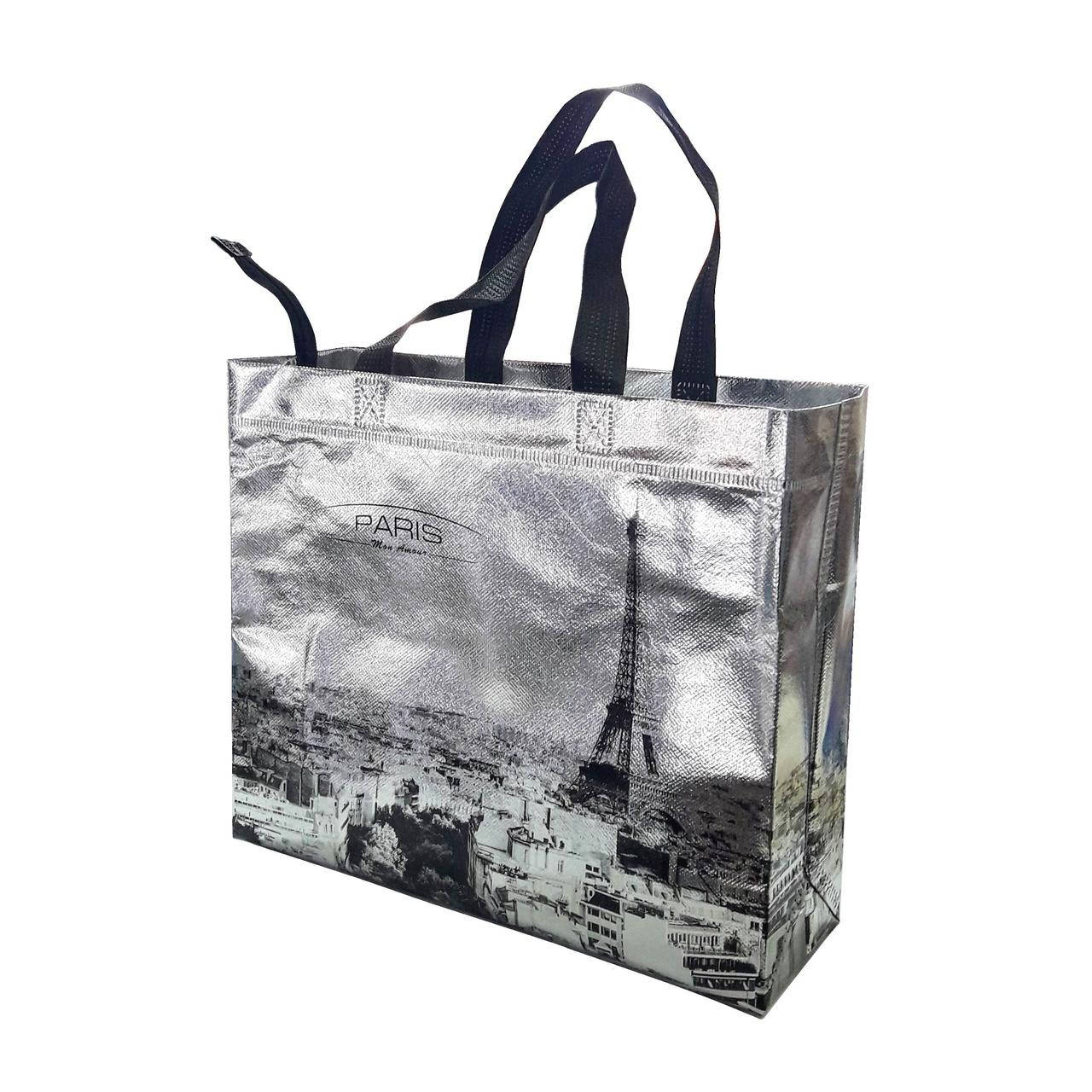 

Сумка-шоппер ECOBag №13 Silver Paris 27х32х10 см