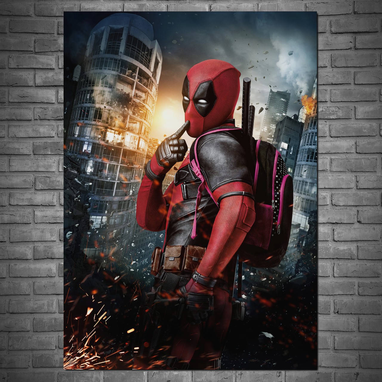 

Плакат "Дэдпул, на фоне небоскрёба, Deadpool" (артикул 1696) 42, Полуглянец, 30