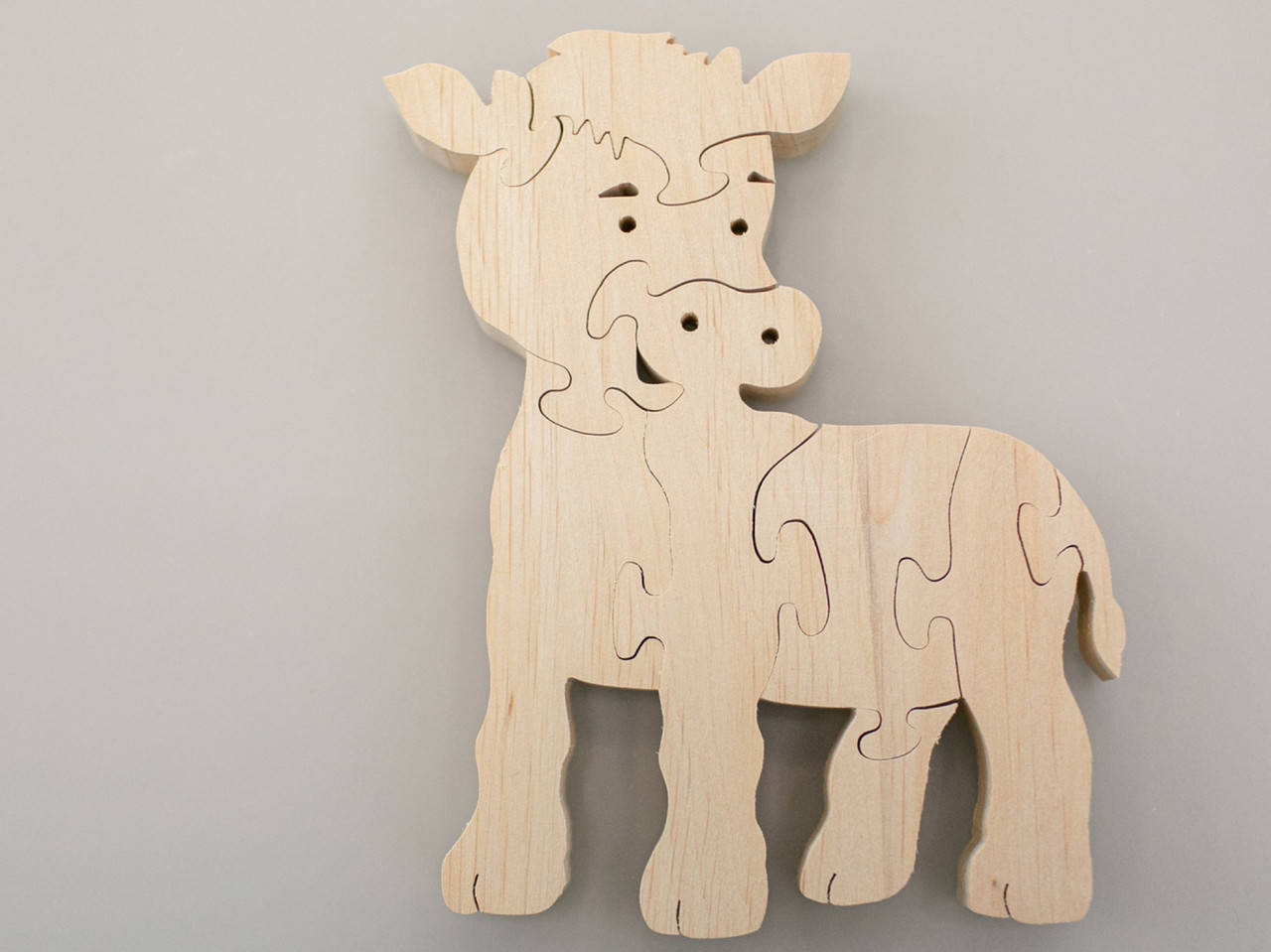 

Экопазлы из дерева. Теленок. 12х10см