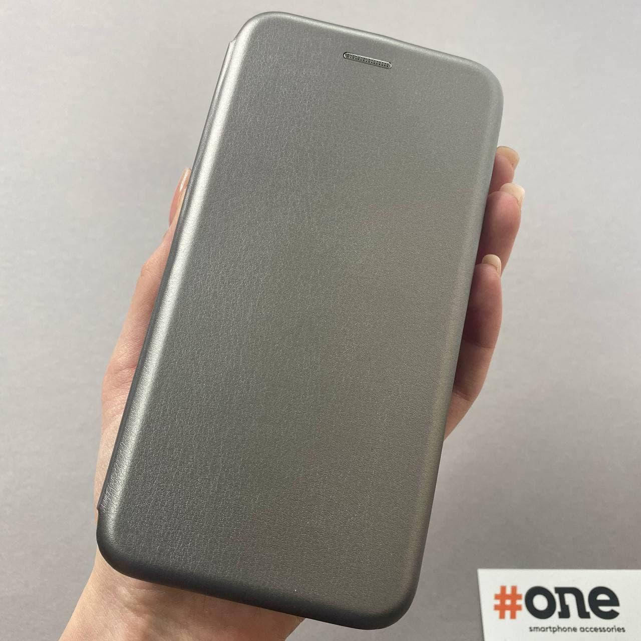 

Чехол книга для Samsung A30s с эко кожи с подставкой магнитом книжка на телефон самсунг а30с серая STN, Серый