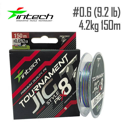 

Шнур плетеный Intech Tournament Jig Style PE X8 Multicolor 150m 0.6 (9.2lb / 4.2kg)