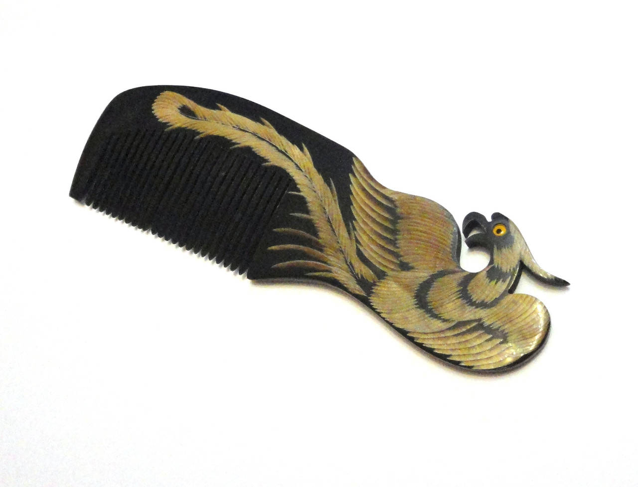 

Подарочная расческа из кости быка мужская, Черный