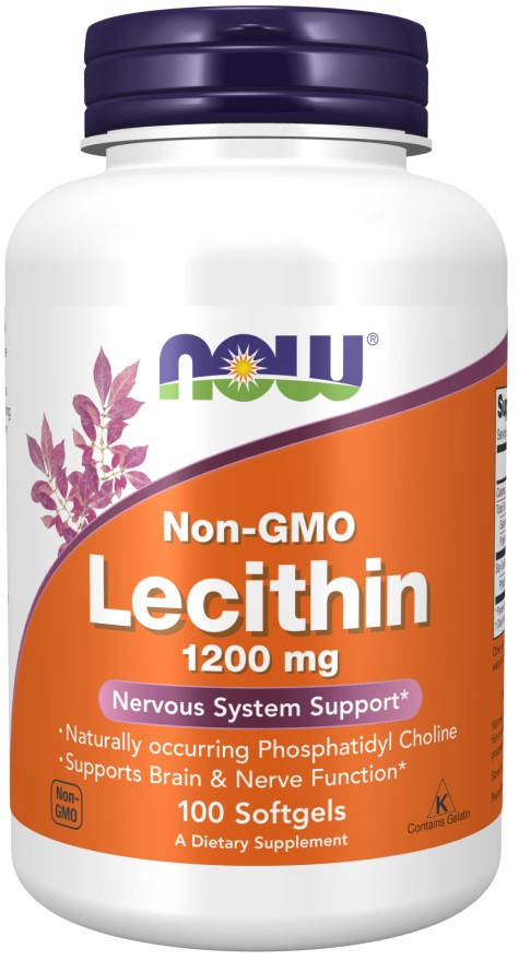 

Соевый лецитин Now Foods - Non-GMO Lecithin 1200 мг (100 капсул)