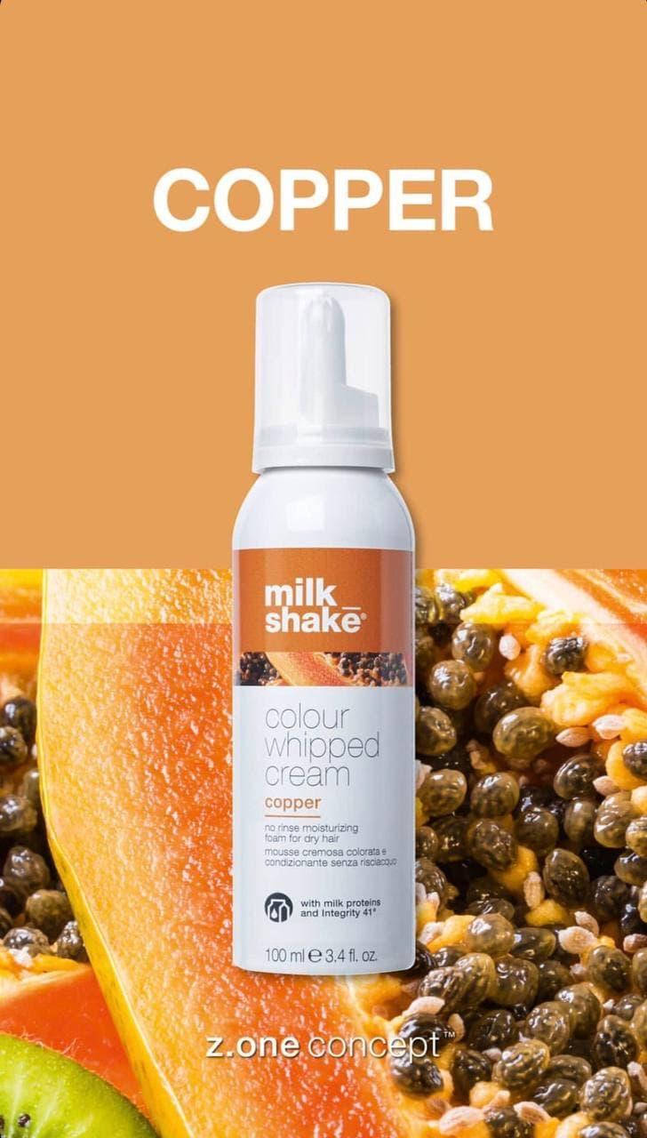 

Несмываемая оттеночная крем-пенка для волос Copper Milk_Shake Colour Whipped Cream Leave-in, 100мл