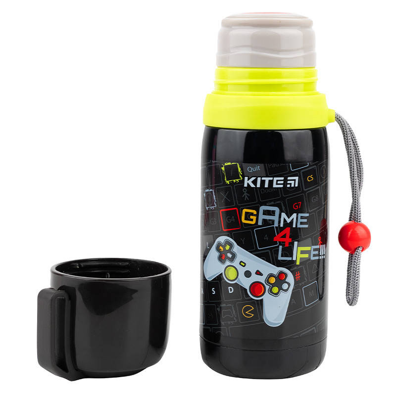 

Термос Kite Game 4 Life K21-301-01, 350 мл, черный