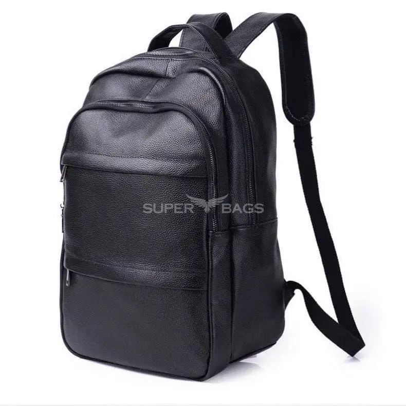 

Мужской кожаный городской рюкзак для ноутбука Tiding Bag SM8-9597-3A, Черный