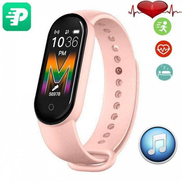 

Фитнес часы М5, смарт браслет smart watch, mi band 5 (pink)
