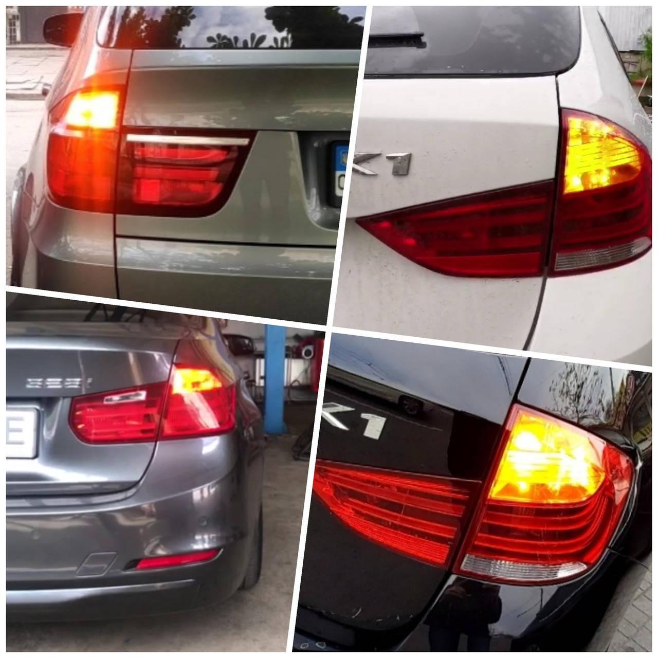 

Жёлтые Led лампы вместо красных поворотов BMW F30, F25, E7, E84 и других БМВ
