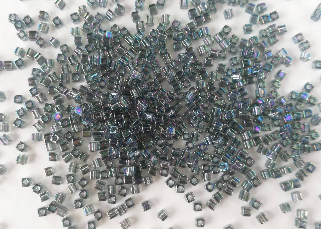 

Miyuki Square Beads 1,8 мм SB0249 Transparent Grey AB