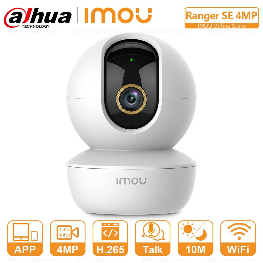

Видеоняня 4K IP камера Dahua imou Ranger SE 4MP 2650x1440 Wi-Fi. IMOU LIFE