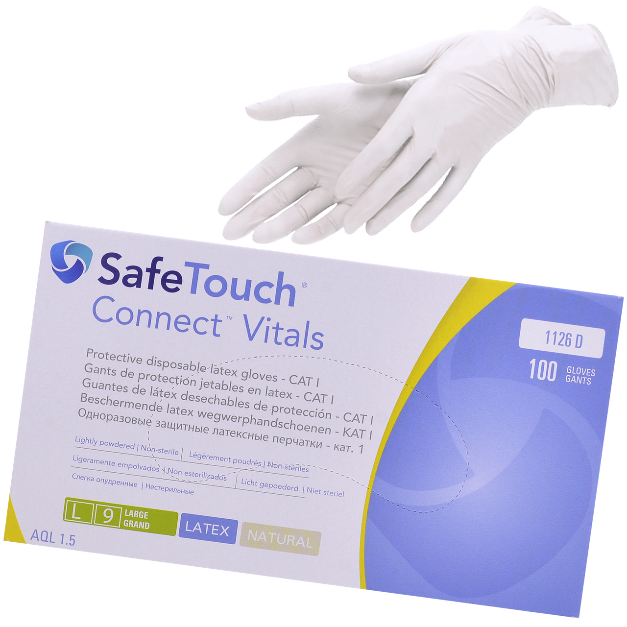 

Перчатки латексные опудренные  "Safe-Touch" 1уп/100шт, Бежевый