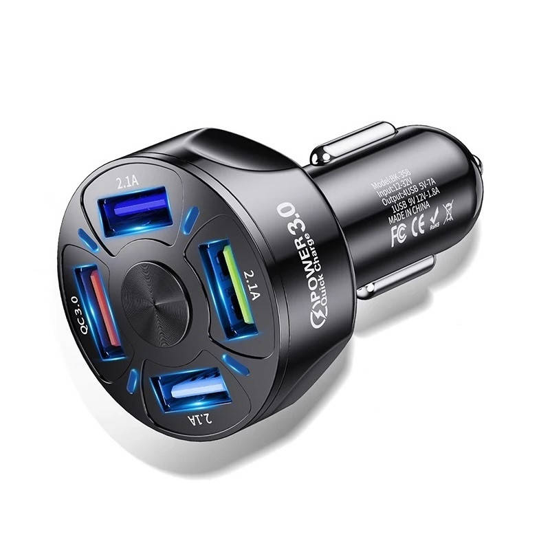 

Автомобильное зарядное устройство USLION QC 3.0 на 4 USB выхода