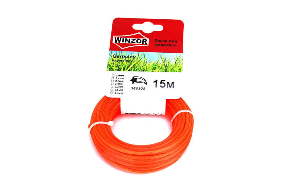 

Леска косильная Winzor 2,4мм/15м (звезда оранжевая)