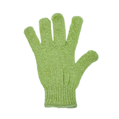 

Антицелюлітна масажна мочалка-рукавичка з ефектом пілінгу для обличчя та тіла (салатовий)