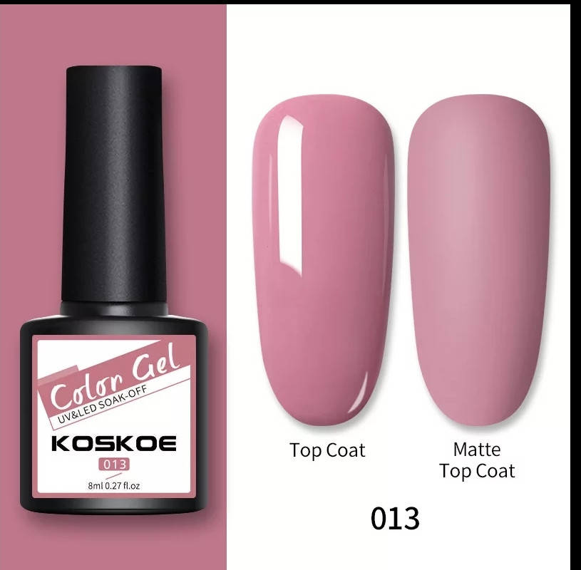 

8мл. Гель лак Color Gel Koskoe УФ UV, для маникюра, ногтей под лампу Розовый 13