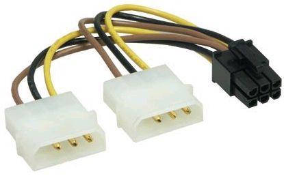 

Переходник питания 4pin*6pin для ВИДЕОКАРТ