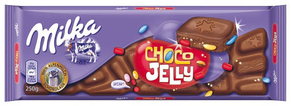 

Шоколад Milka Choco Jelly (c драже, шипучками и мармеладками) Швейцария 250г