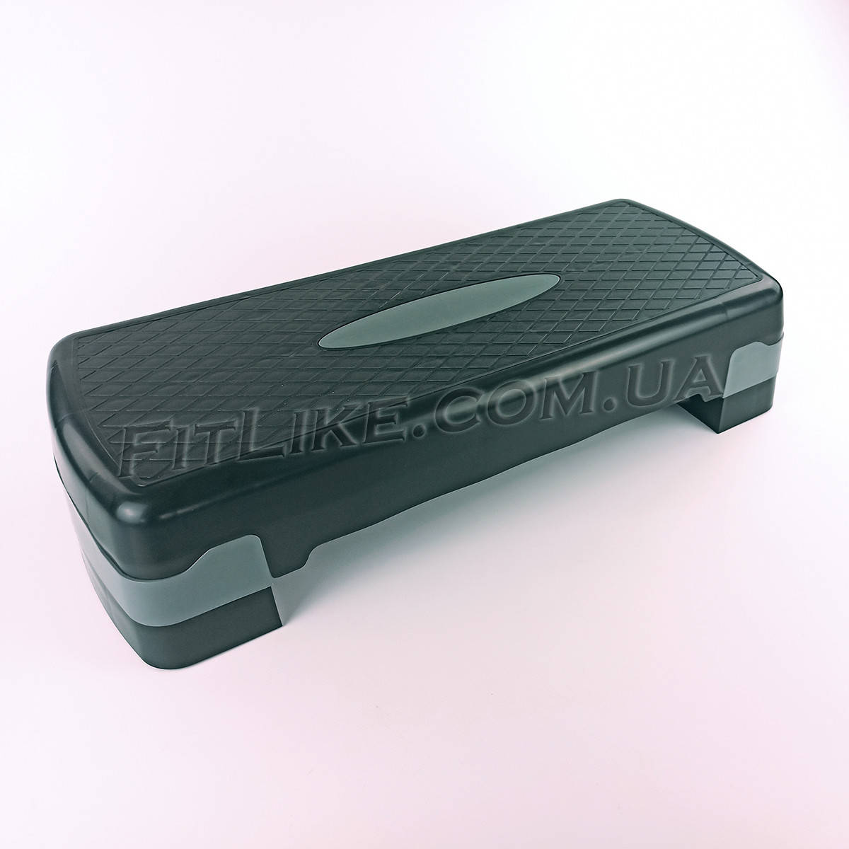 

Степ платформа для фитнеса и аэробики (68 x 28 x 10 + 5 см) степплатформа двухступенчатая Черно-серый