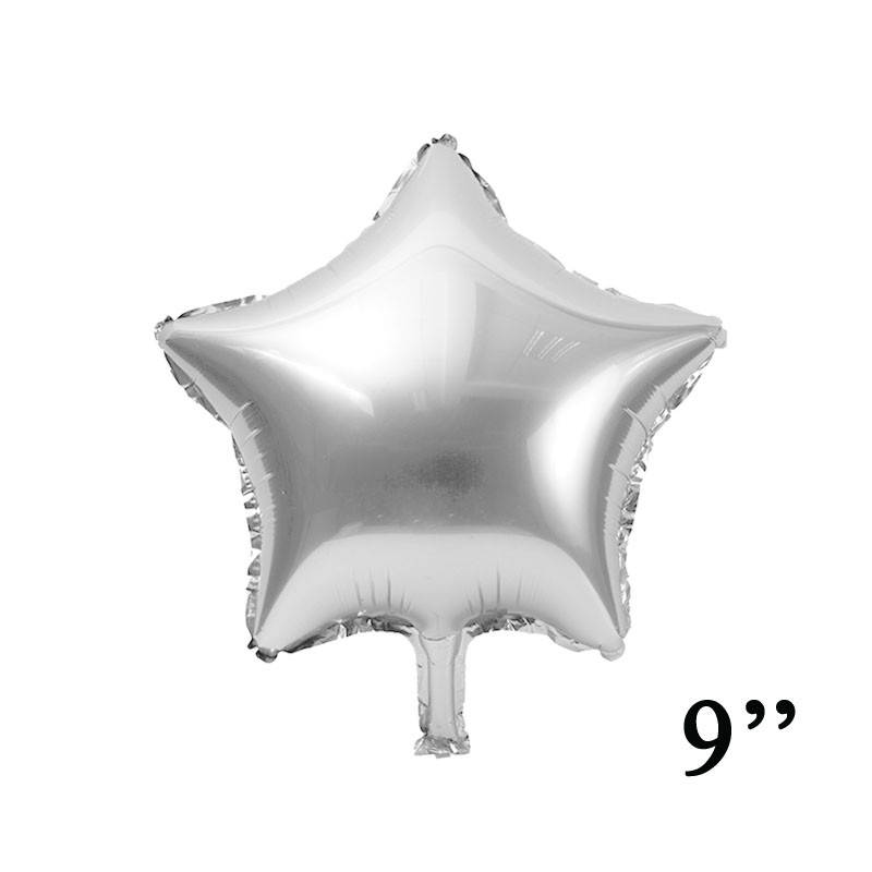

Фольгированный шар Звезда 9" серебро