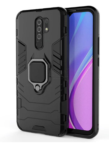 

KEYSION Противоударный защитный чехол Xiaomi Redmi 9 с кольцом Цвет Чёрный, Черный