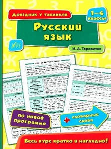 

Довідник у таблицях. Русский язык 1-4 классы Рос Ула
