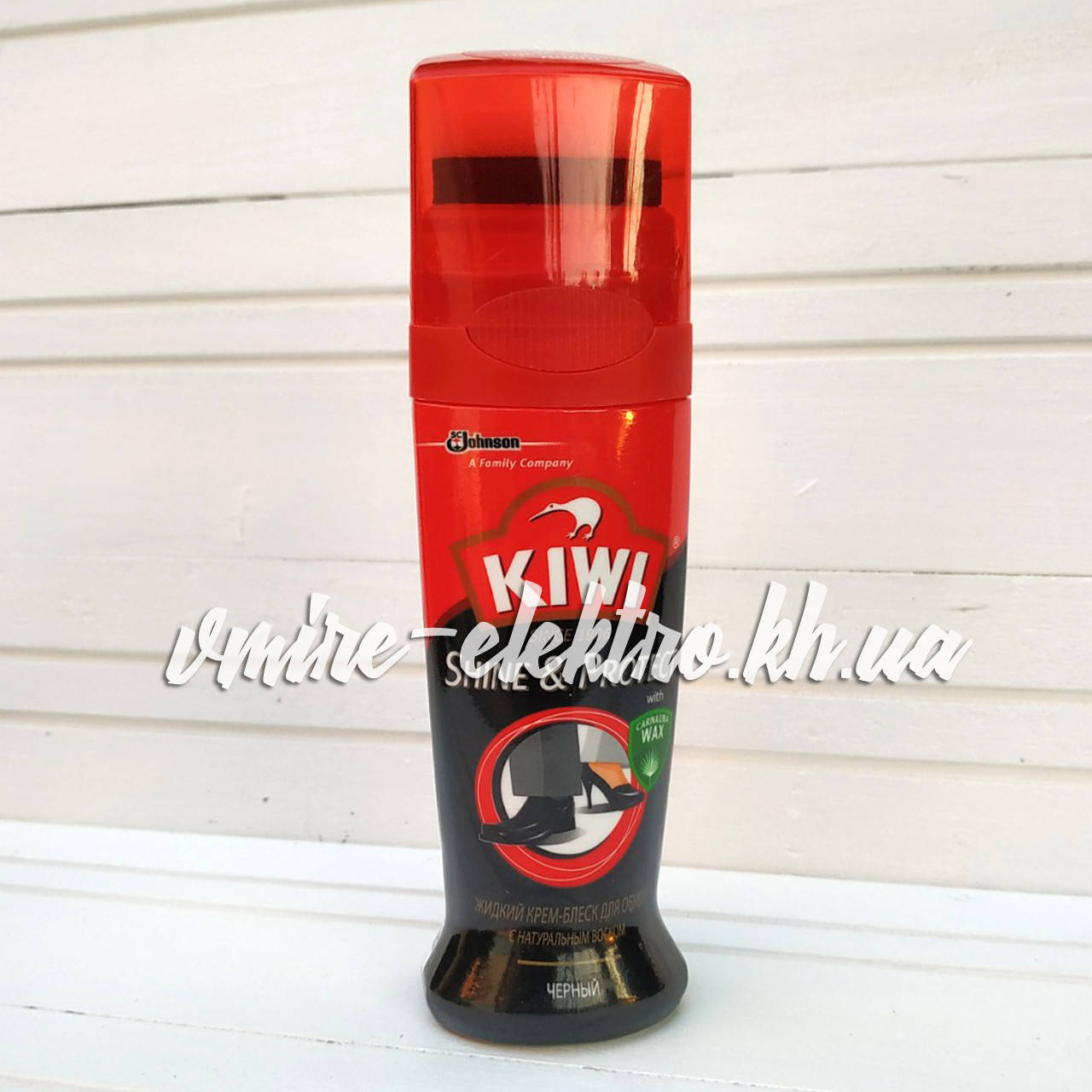 

Жидкий крем-блеск для обуви черный Kiwi Shine Protect 75 мл