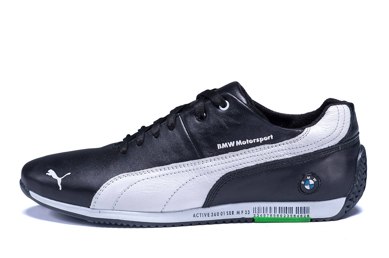 

Мужские кожаные кроссовки Puma BMW MotorSport Black, Черный