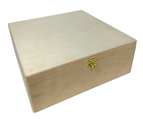 

Заготовка для декупажа шкатулка Мамины сокровища прямая без перегородок 30x30х11см фанера