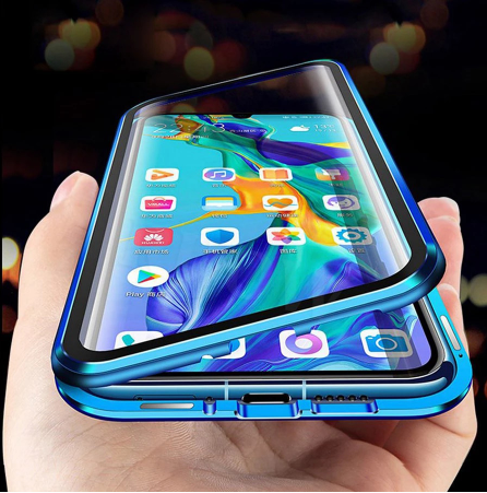 

Магнитный металл чехол FULL GLASS 360° для Xiaomi Redmi Note 9T, Разные цвета