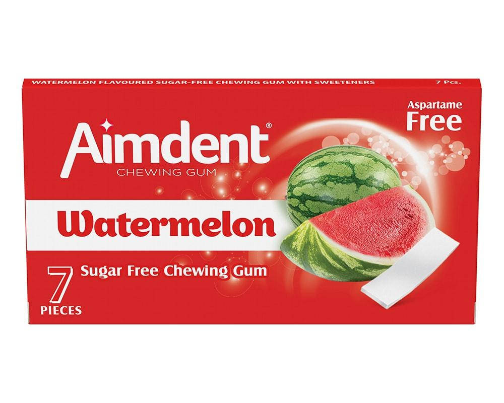 

Жевательная резинка без сахара со вкусом арбуза Aimdent WATERMELON, 7 шт/уп