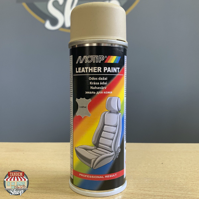 

Краска (эмаль) для покраски кожи Motip Leather Paint, 200 мл Аэрозоль Бежевый