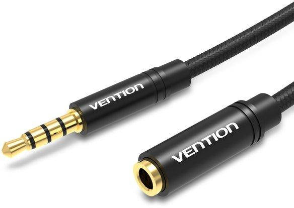 

AUX аудио кабель удлинитель Vention Audio 3.5 мм Metal Type 3 м Black (BHBBI), Черный