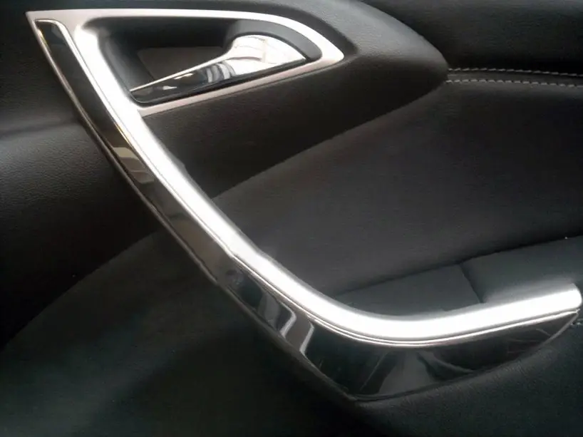 

Накладки на передние двери (нерж) для Opel Astra J 2010↗ гг.