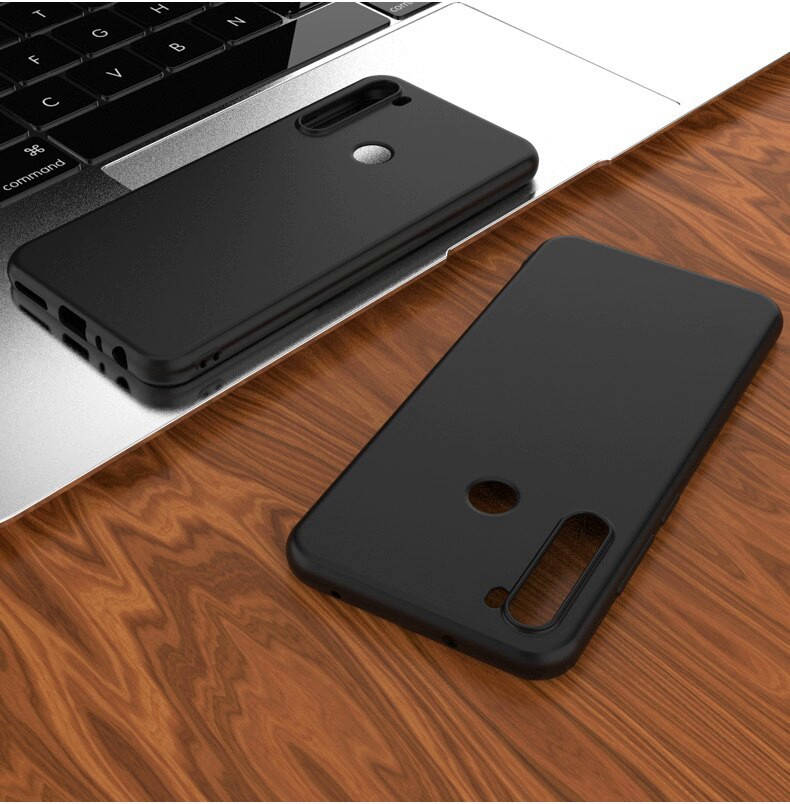 

Тонкий матовый чехол для Xiaomi Redmi Note 8T Черный ультратонкий