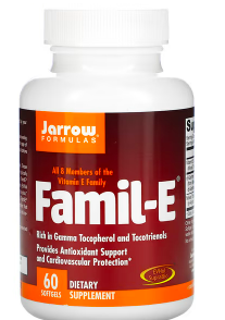 

Jarrow Formulas, Famil-E, витамин е, 60 капсул