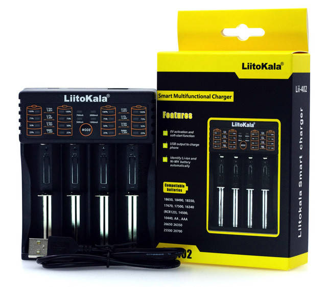

Зарядное устройство для аккумуляторов Liitokala Lii-402 18650 АА/ААА