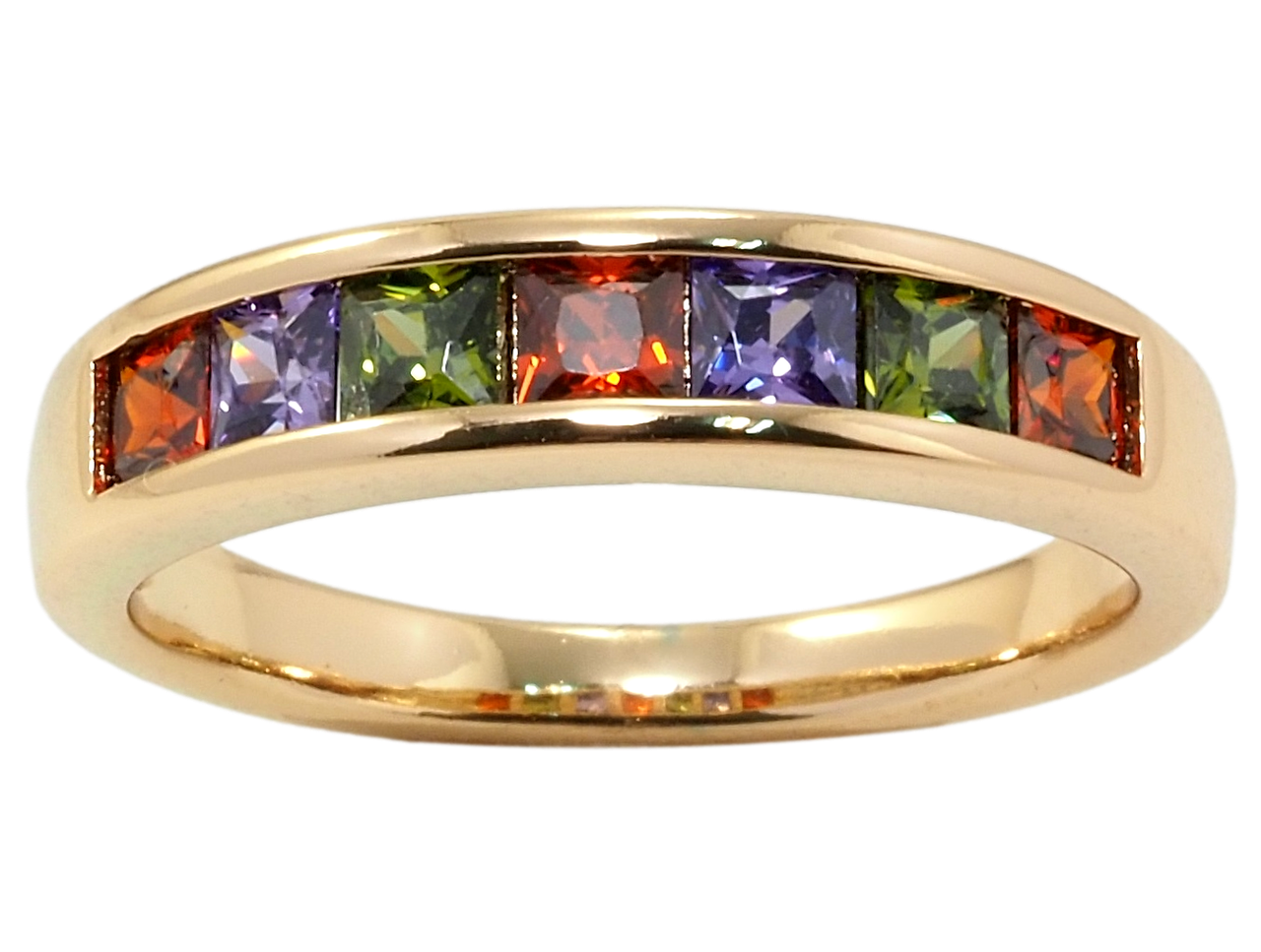 

Кольцо Xuping Позолота 18K "Дорожка разноцветных фианитов" р.16.5,17,18,18.5,19.5