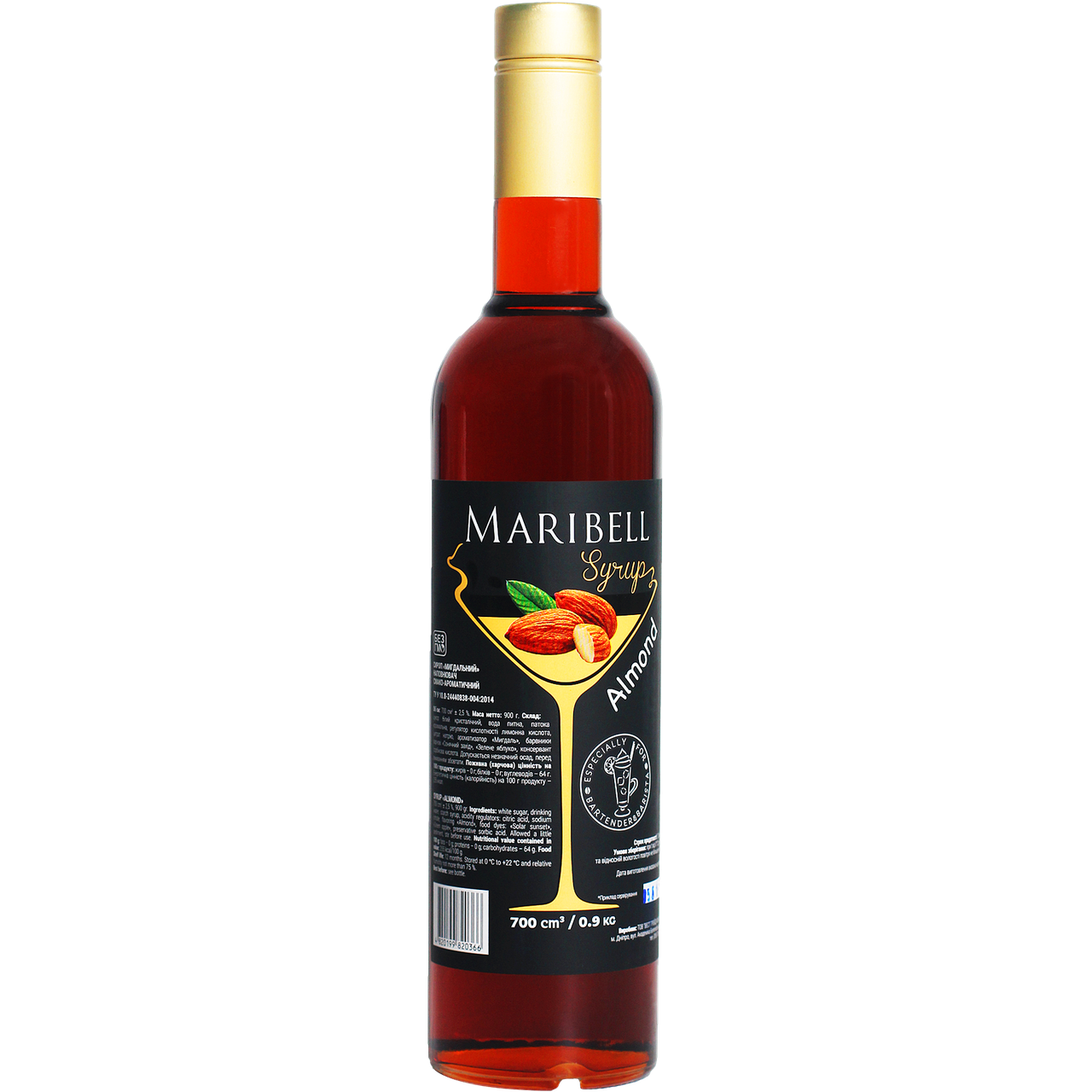 

Сироп коктейльный «Миндаль» MARIBELL 700 мл