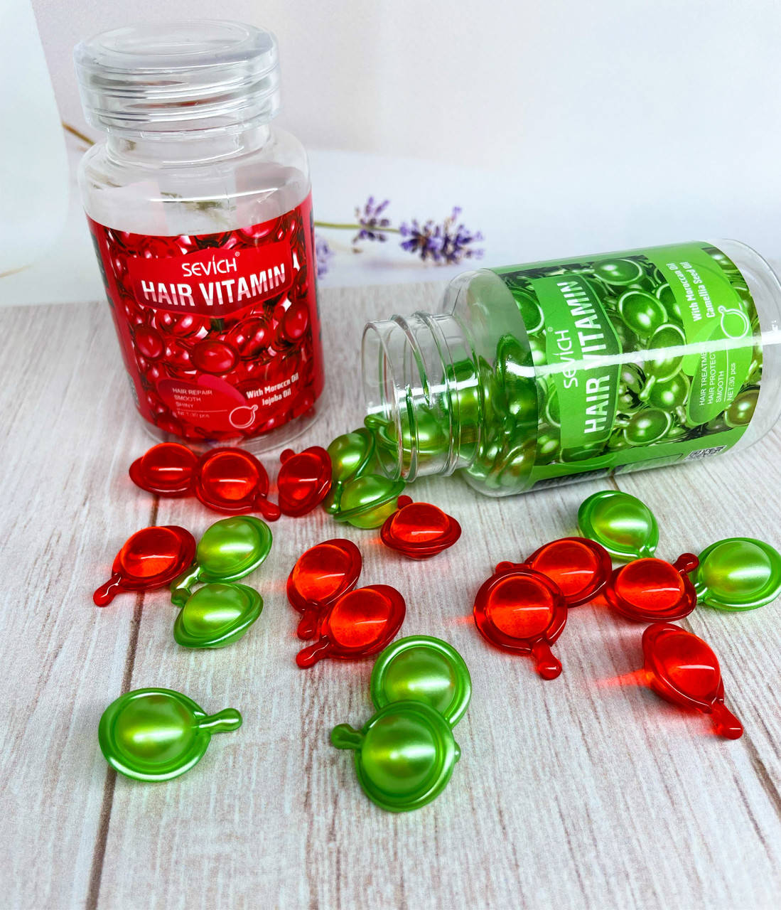 

Витамины для волос в капсулах (масло семян камелии и марокканское), 30шт - Sevich hair