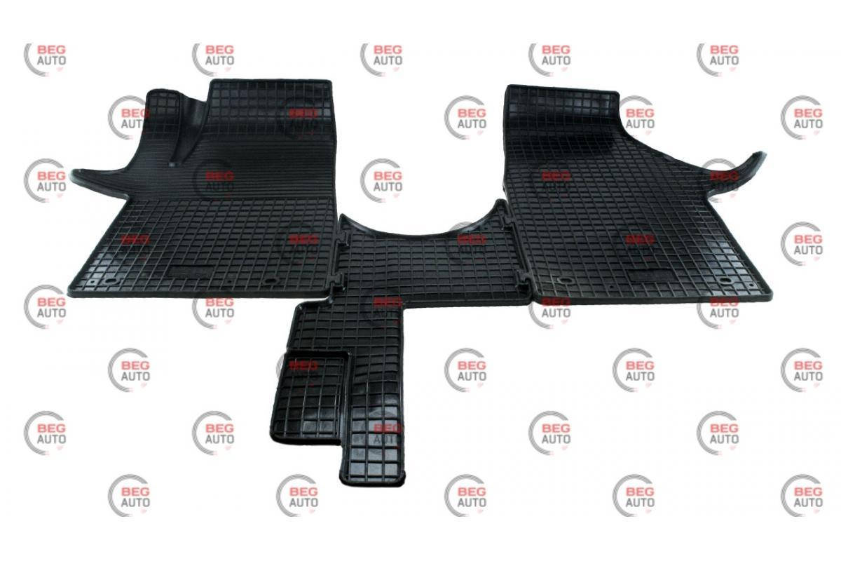

Коврики салона VW T5 2003-2015 (1+1) борт 1см, евроклетка (3шт)