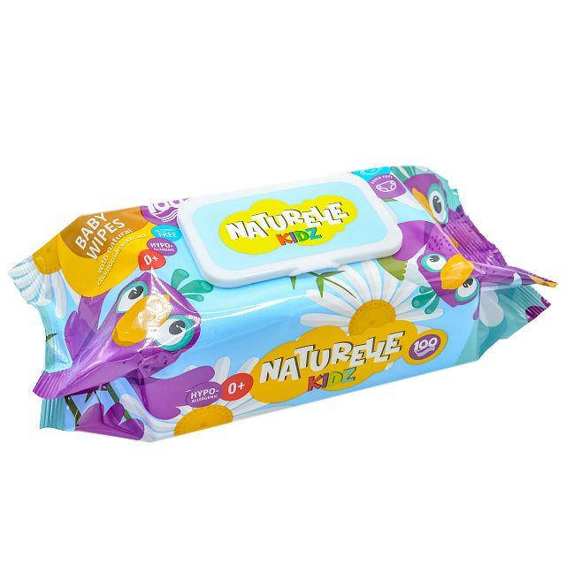 

Серветки вологі дит. Naturelle kidz 100шт с клап. в асорт
