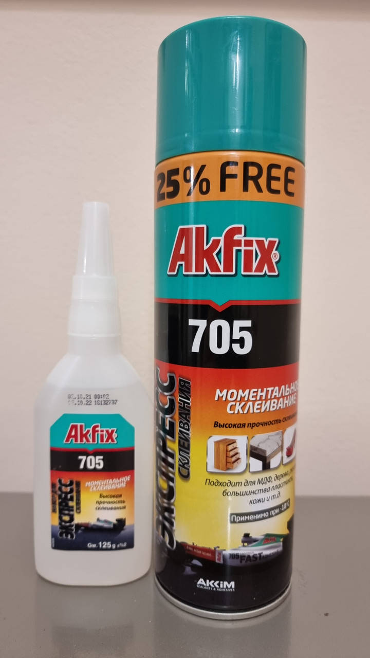 

Супер клей з активатором AkFix 705 500 мм + 125 гр (гель)