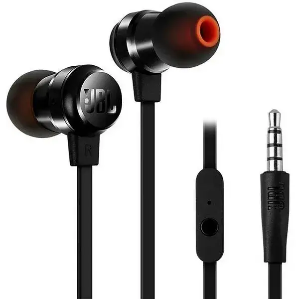 

Проводные наушники JBL T110 Black вакуумные с микрофоном, Черный